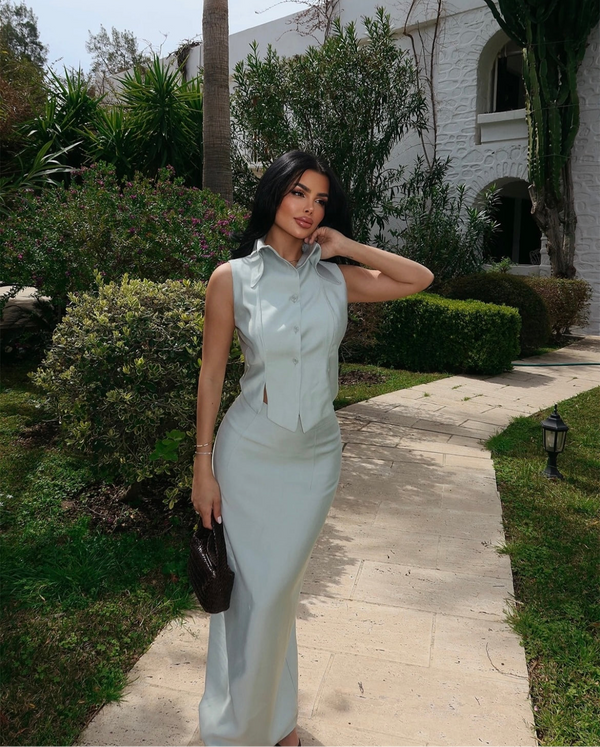 Ensemble Jupe Vert d’Eau SANDRA