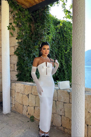 Robe Créateur Noeud White 🤍