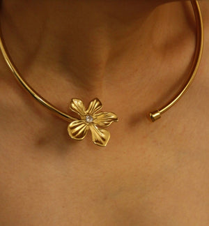 Collier Flower en acier inoxydable