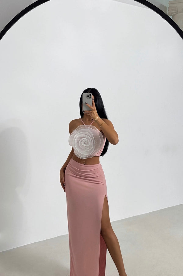 Ensemble Jupe Rose Poudré MILLA