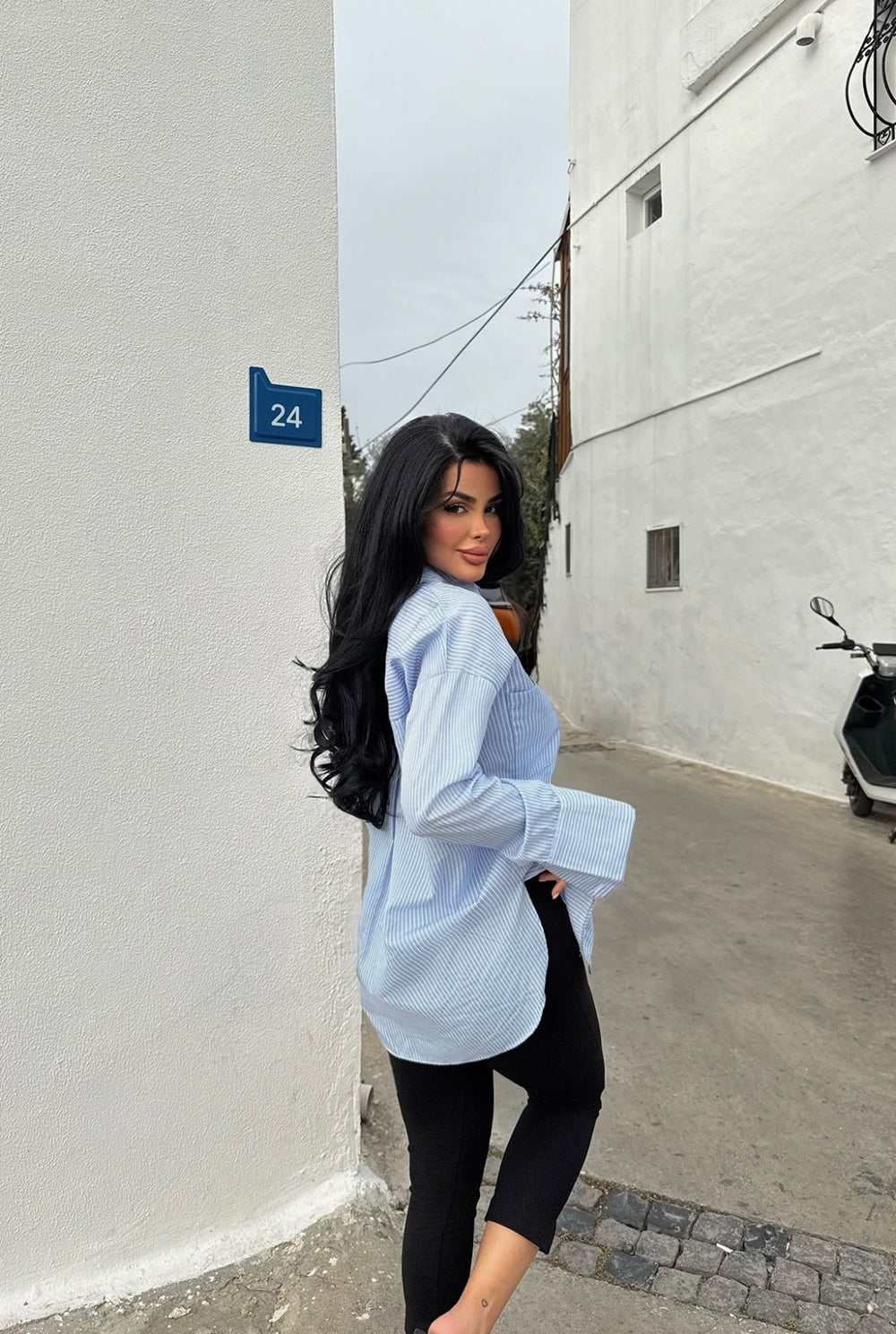 Chemise Rayée Bleue