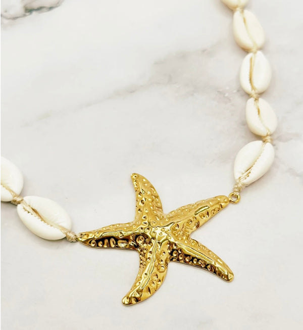 Collier Acier Inoxydable Coquillage Étoile de Mer