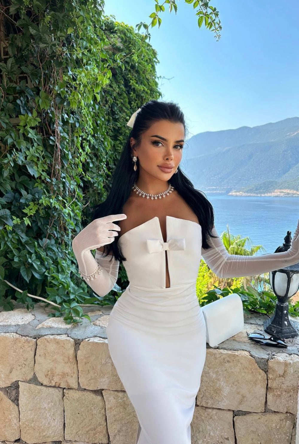 Robe Créateur Noeud White 🤍