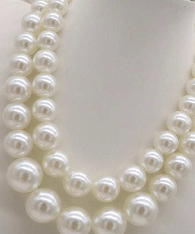 Collier 2 Rangs en Perles Pures