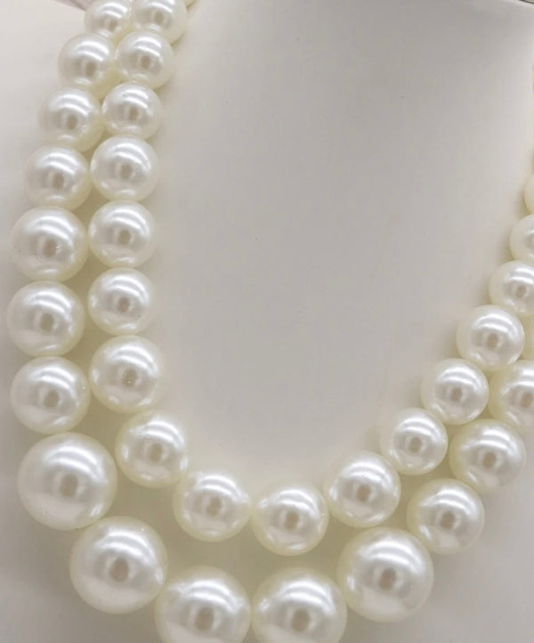 Collier 2 Rangs en Perles Pures