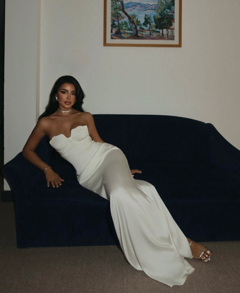 Robe Satin Blanche 🤍