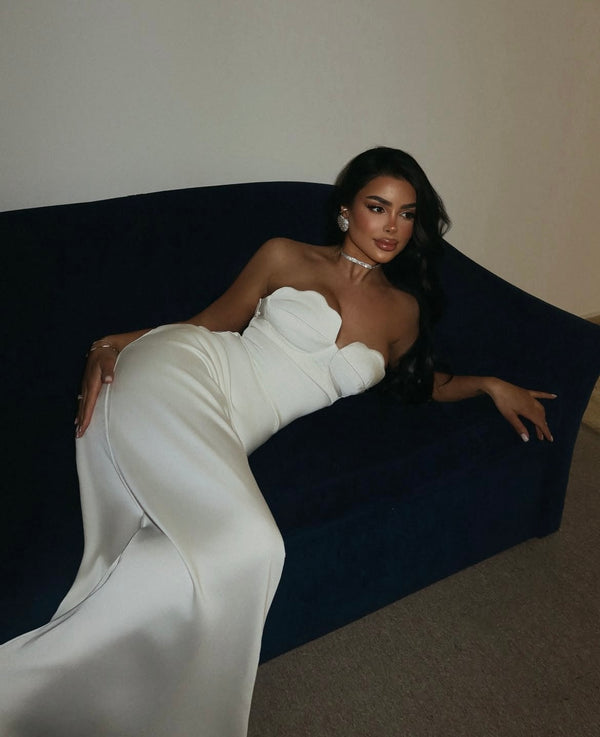 Robe Satin Blanche 🤍