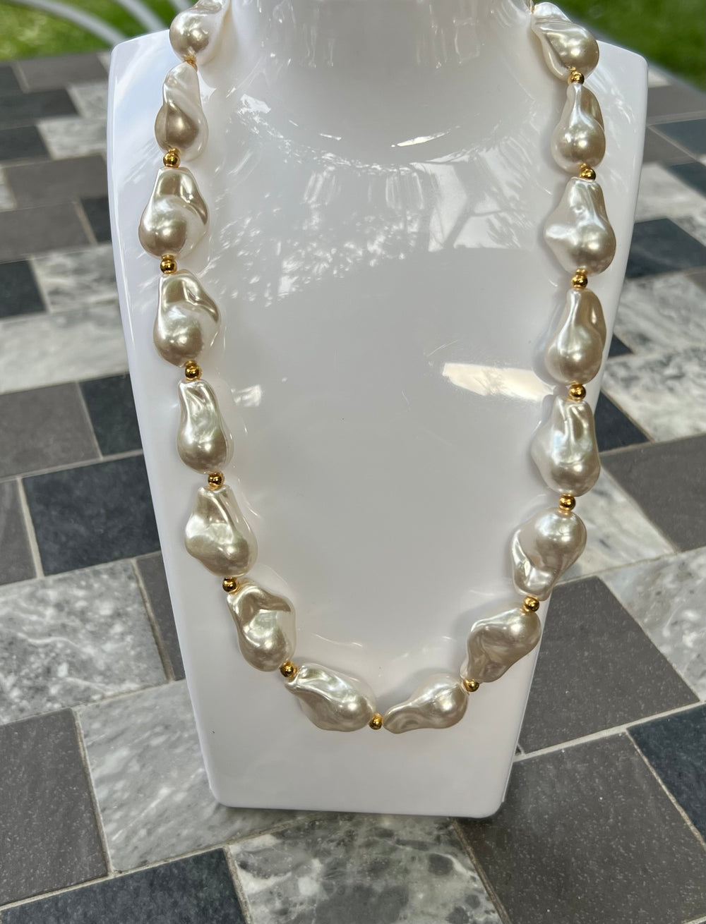 Collier Perles Acier Inoxydable 🐚