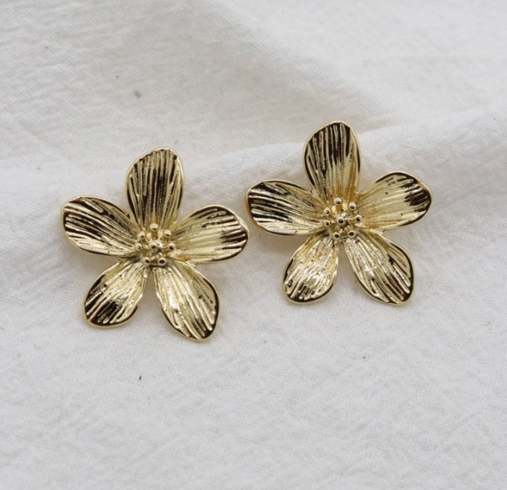 Boucles d'Oreilles Flower Acier Inoxydable