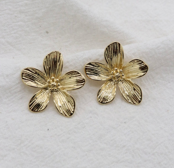 Boucles d'Oreilles Flower Acier Inoxydable