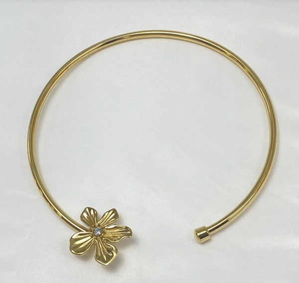 Collier Flower en acier inoxydable