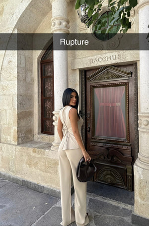 Ensemble Pantalon Tailleur Élégant Blanc