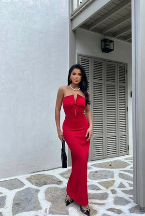 Robe Créateur Noeud Red ❤️