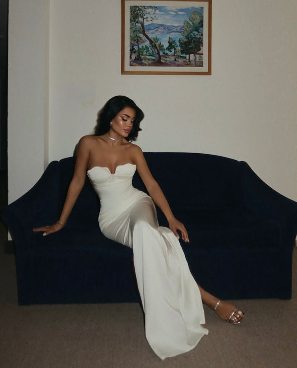 Robe Satin Blanche 🤍