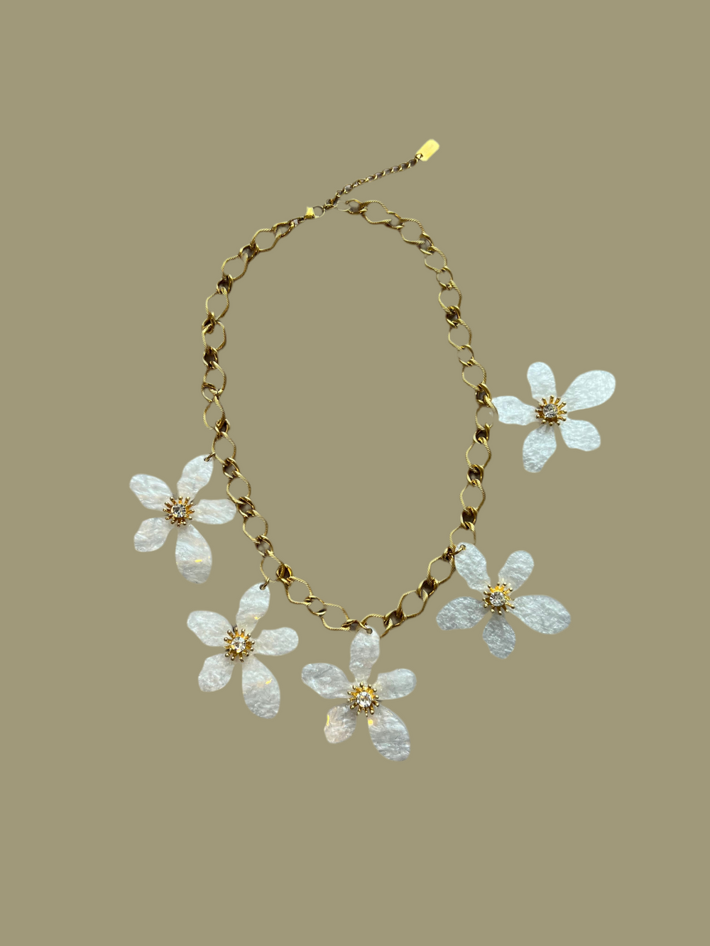 Collier Fleurs Nacre 🐚 Acier Inoxydable
