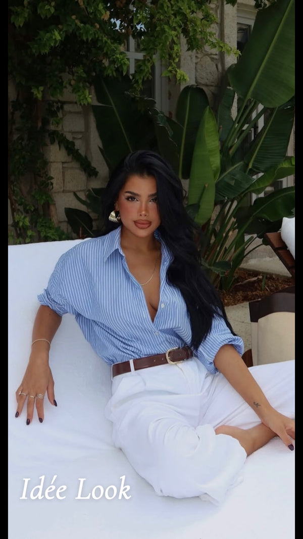 Chemise Rayée Bleue