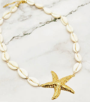 Collier Acier Inoxydable Coquillage Étoile de Mer