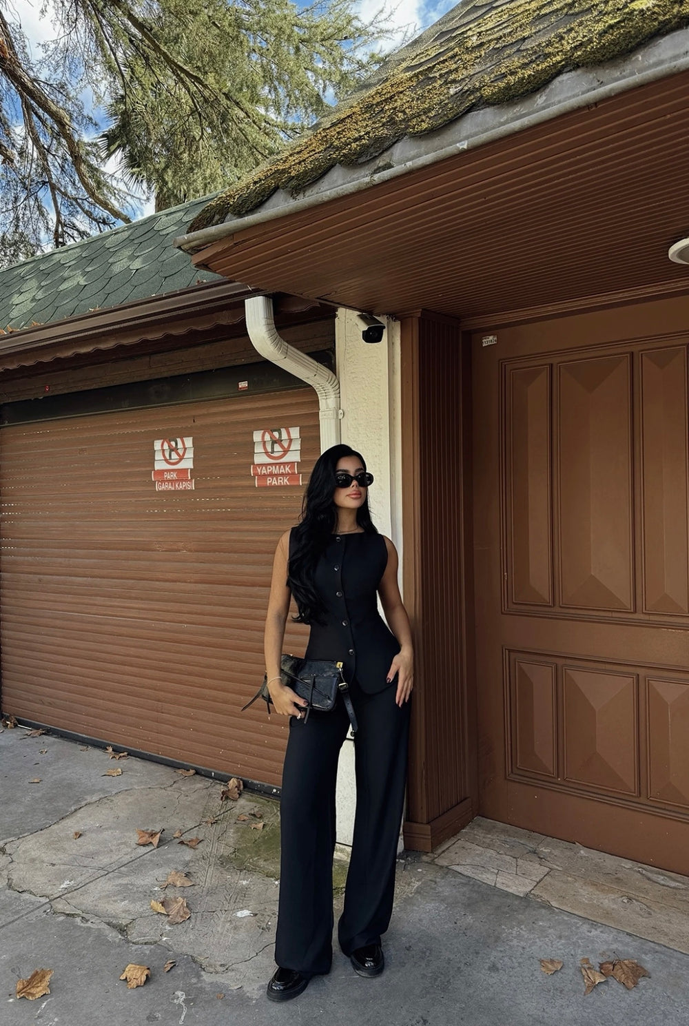 Ensemble Pantalon Tailleur Élégant Noir