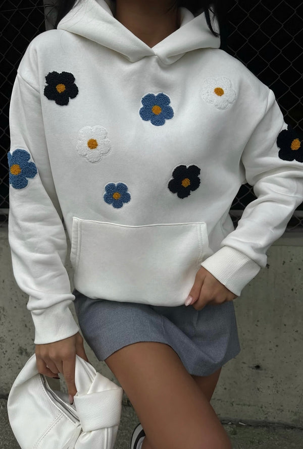 Pull Flowers Blanc