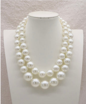 Collier 2 Rangs en Perles Pures