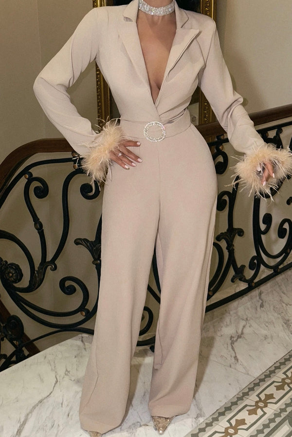 Combinaison Beige Plumes 🤍